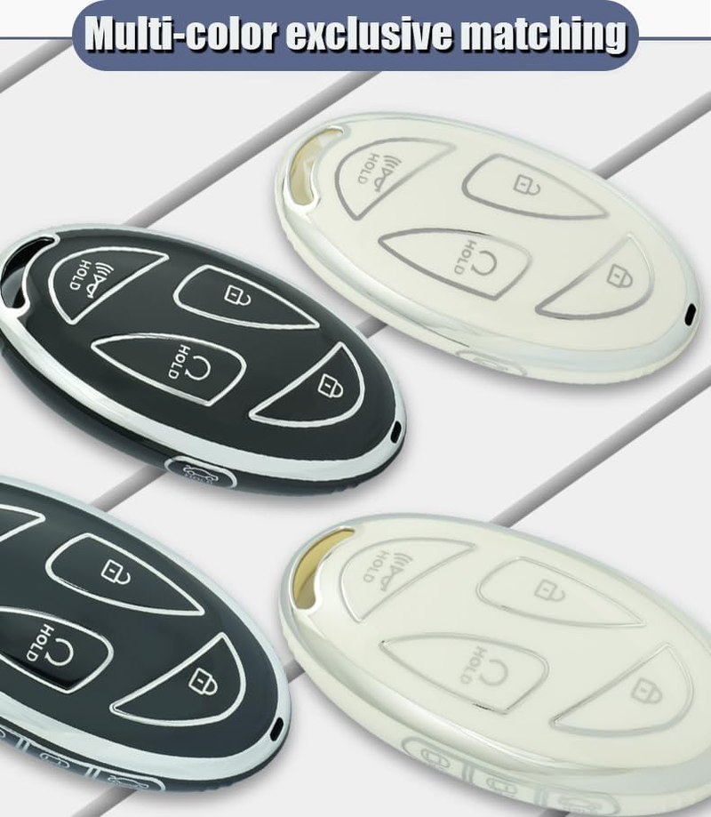 Car Key Fob Cover Case Fit for Hyundai Ioniq 6 Grandeur KONA 2023 Key Protective Cover Keychain Soft TPU Key Holder 5 Button image number 2