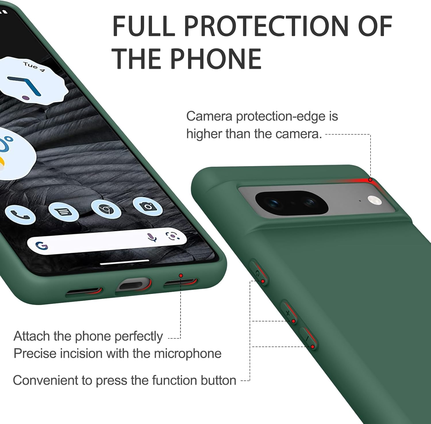 Meliya Case Compatible with Google Pixel 7, Stylish Silicone Slim Full Body Protective Phone Cover for Google Pixel 7 Case 6.3 Inch image number 6