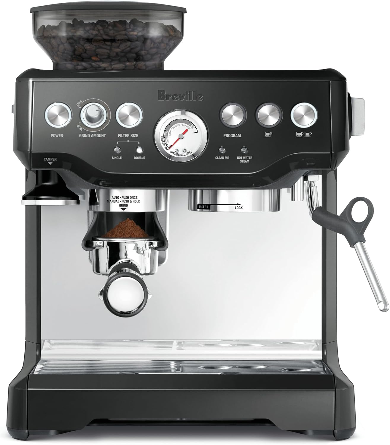 Breville Barista Express Espresso Machine, Black Truffle, BES870BTR