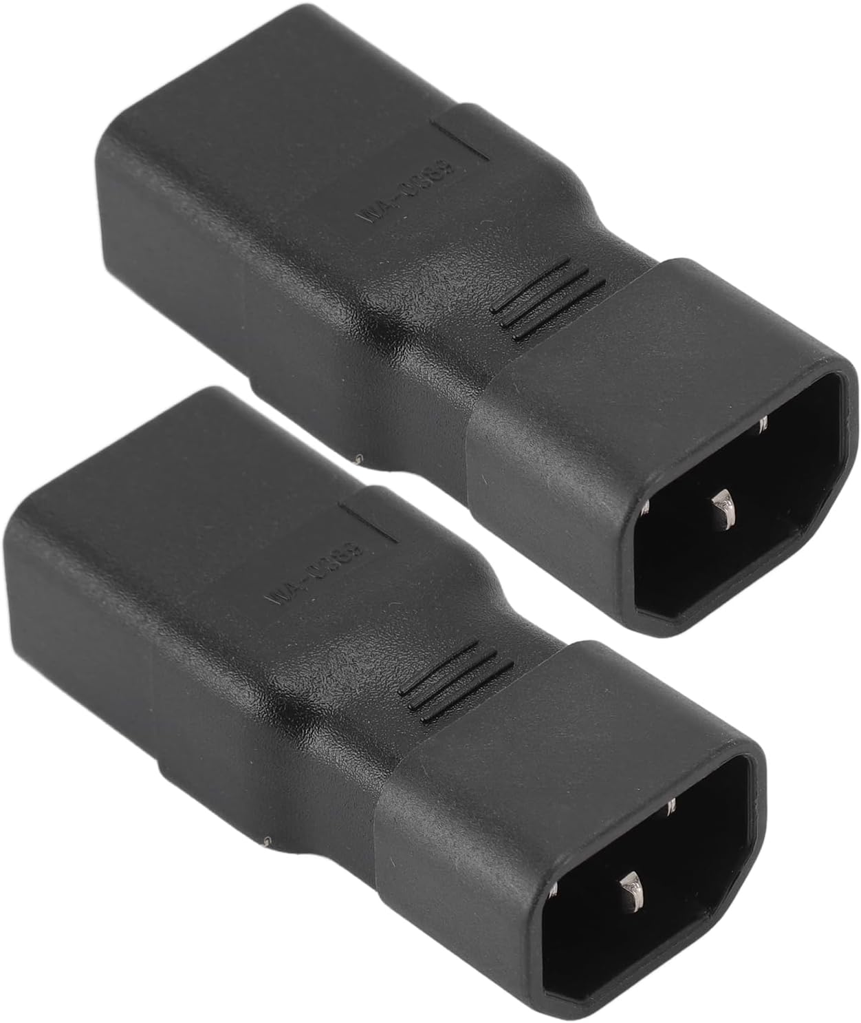 C14 to C19 Adapter,Iec320 C14 to IEC320 C19 Power Adapter, Flame Retardant, Heat Resistant, 10A-15A, with Integrated Molding Reinforcement for Server PDU, UPS Power Adapter
