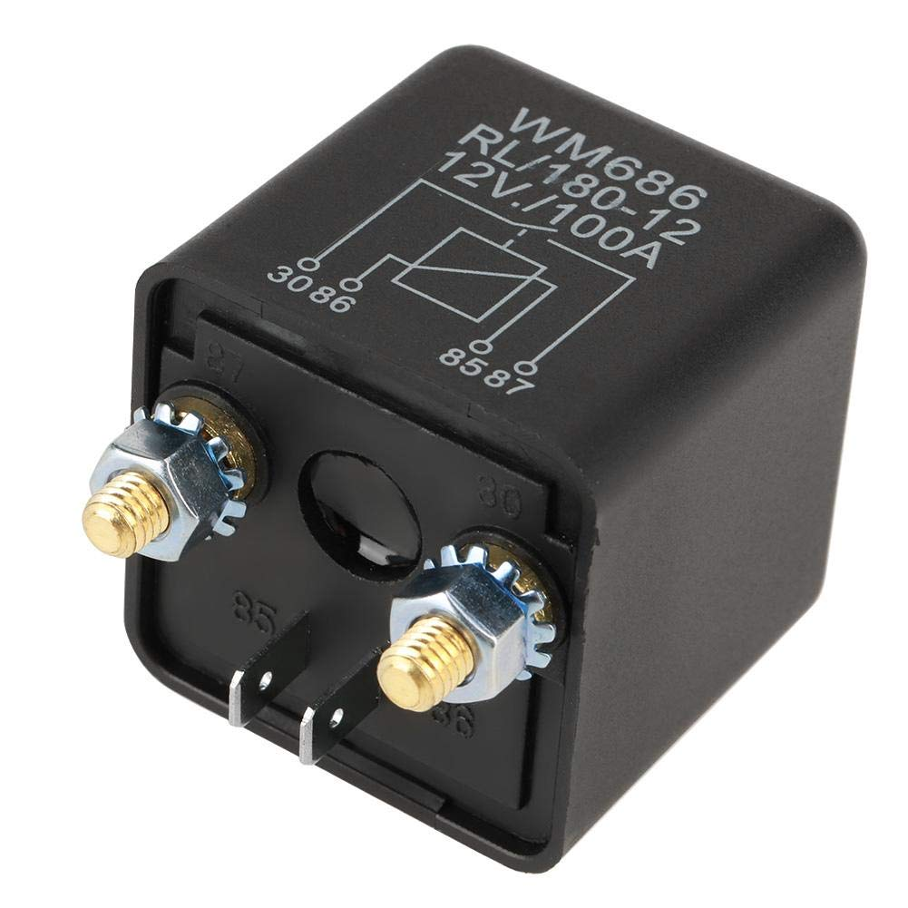 Heavy Duty Car Starter Relay DC 12V 100A Normal Open Car Relay Electrical Relays Switch - Dustproof Design & 4-Pin Relay Type for Control Battery On/Off image number 3