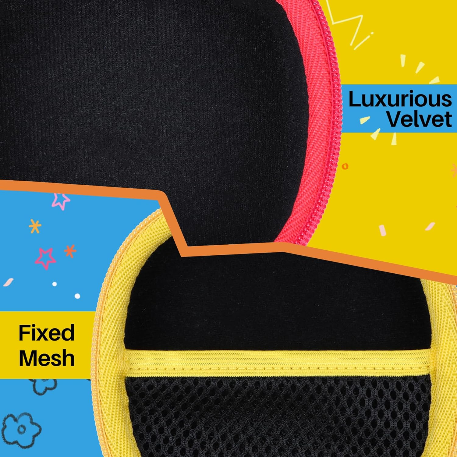 Lebakort Hard Case for Giiker Tic Tac Toe Bolt Portable 3-In-1 Puzzle Game Console, Black and Yellow Zip