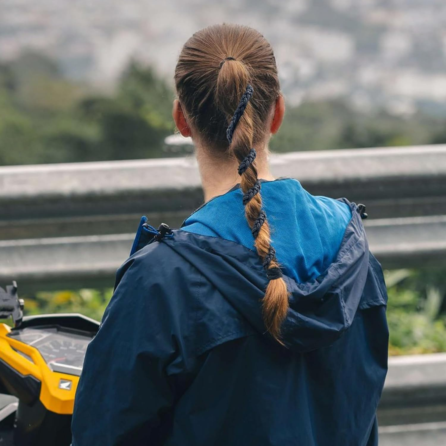 3 Packs 25" Rip Hair Ties,Elastic Hair Tie No Damage Strong Tangle Free Braided Pony Tails Hair Ties Pony Tail Wrap for Long Hair for Gym, Swimming (Coffee, Beige,Black, 25") image number 5