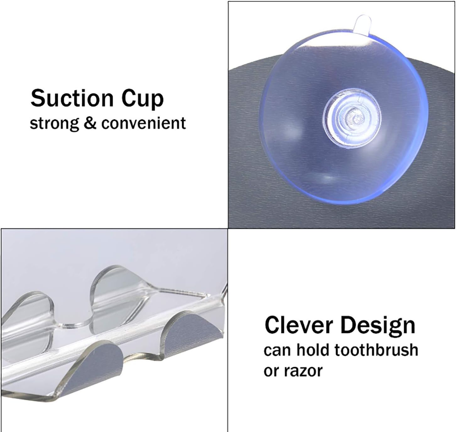 Shower Mirror Travel Mirror Unbreakable Portable Shaving Mirror, Hanging Razor Toothbrush, Round image number 5