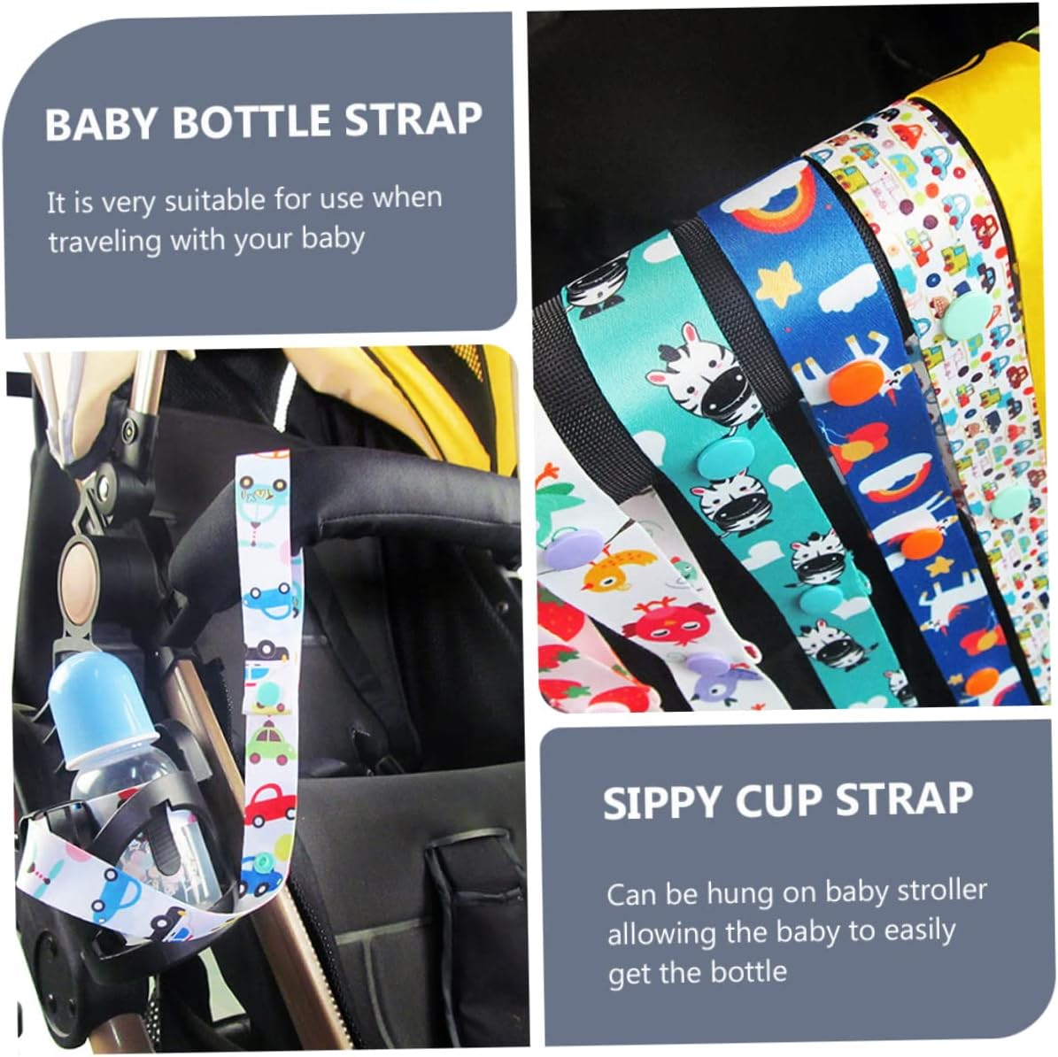 3-Pack Insulated Polyester Anti-Drop Drinking Cups for Baby, Stroller Attachable, Cold Drinks image number 2