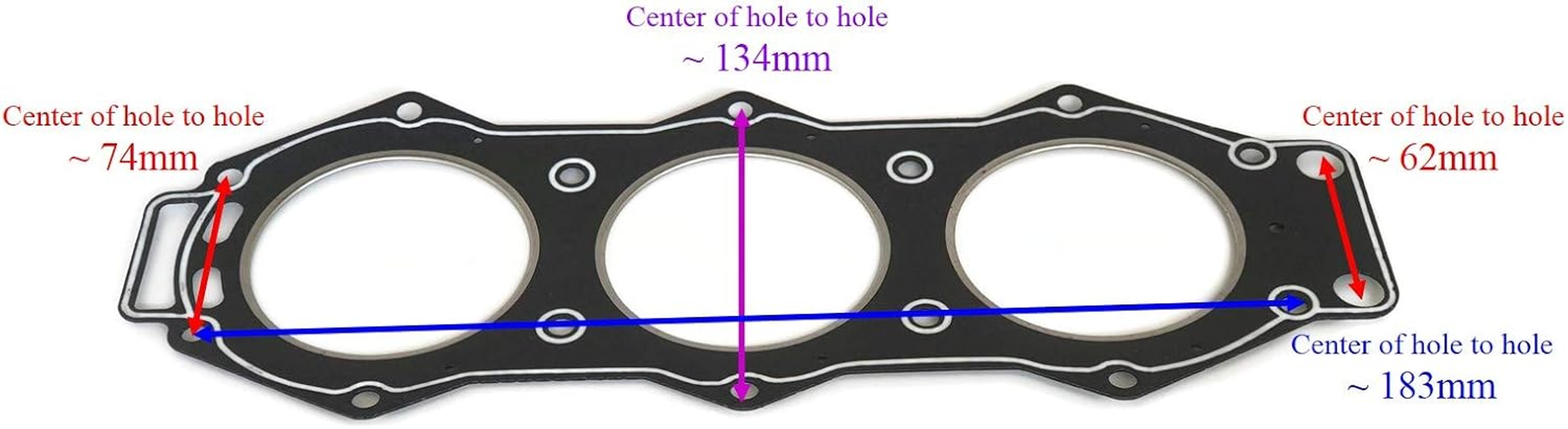 Boat Motor Yamaha Outboard Cylinder Head Gasket 6G5-11181 V6 225HP 150HP 175HP 200HP 2-Stroke Engine image number 1