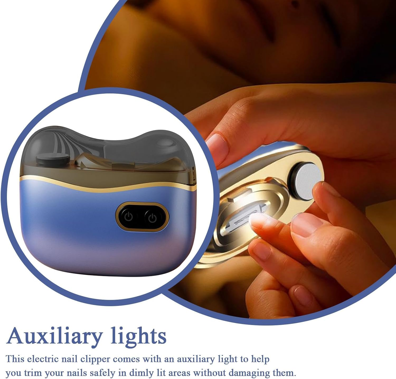 Electric Toe Nail Trimmer for Adults - Automatic Nail Cutter | Safe Nail for Seniors, Quiet Nail Trimmer, Rechargeable Fingernail Cutter with Storage Box for Traveling, Working image number 6