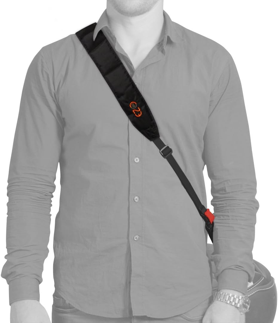 EZ GO Motorcycle Helmet Carrier - Must-Have Motorcycle Accessory, Hands-Free Way to Carry Helmet, Biker Carrying Durable Strap - Black Strap image number 4