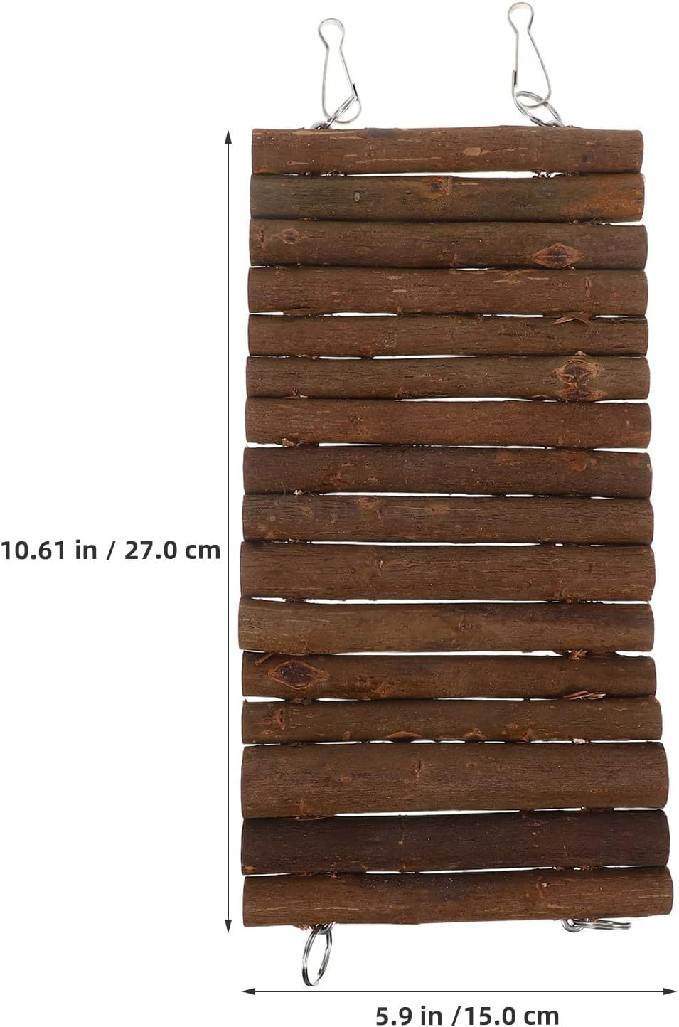 SWOOMEY Parrot Chewing Swing Toy, Wooden Bird Tunnel Hammock, Climbing Perch Platform, Bird Perch Stand Chewing Toy for Large Cage Budgie Macaw image number 4