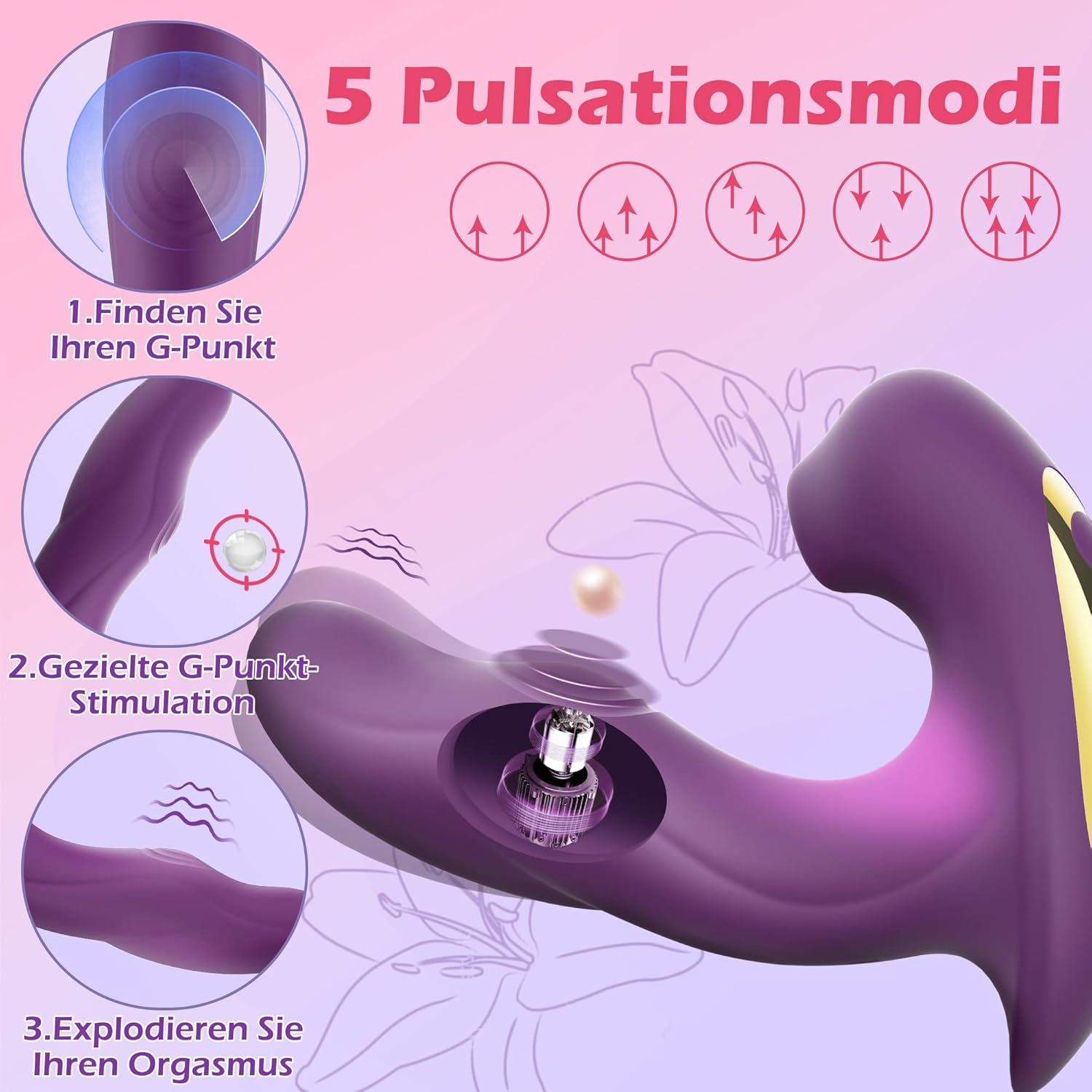Kelesta Clitoris G-Spot Vibrator for Her, Sex Toy for Women, Quiet and Strong Clitoris, Vibrators Women Quiet with 10 Vibration Modes and 5 Pulsation Modes, 3-1 Sex Toy Sex Toy