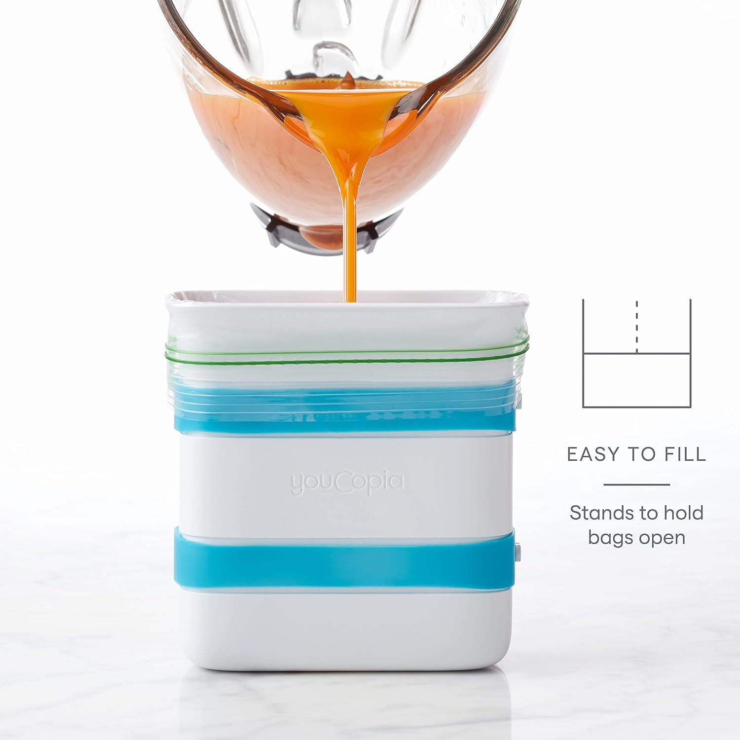 Youcopia Freezeup Freezer Food Block Maker, Quart 2-Pack image number 4