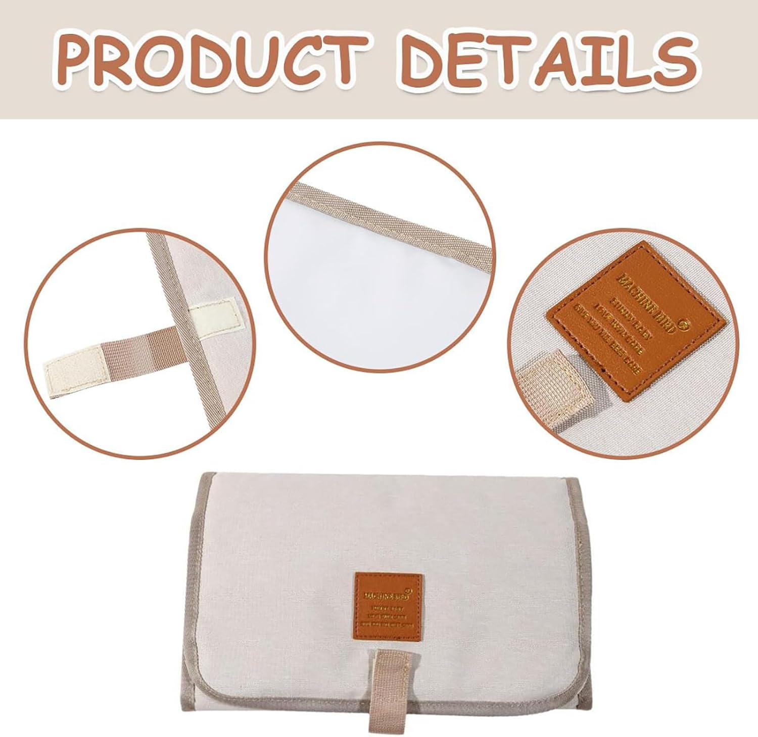 Baby Change Mat, Baby Changing Mat Waterproof, Baby Change Pad for Foldable Travel, Portable Change Mat for Washable, Wipeable, Nappy Change Mat for Home Travel outside ﻿ image number 6