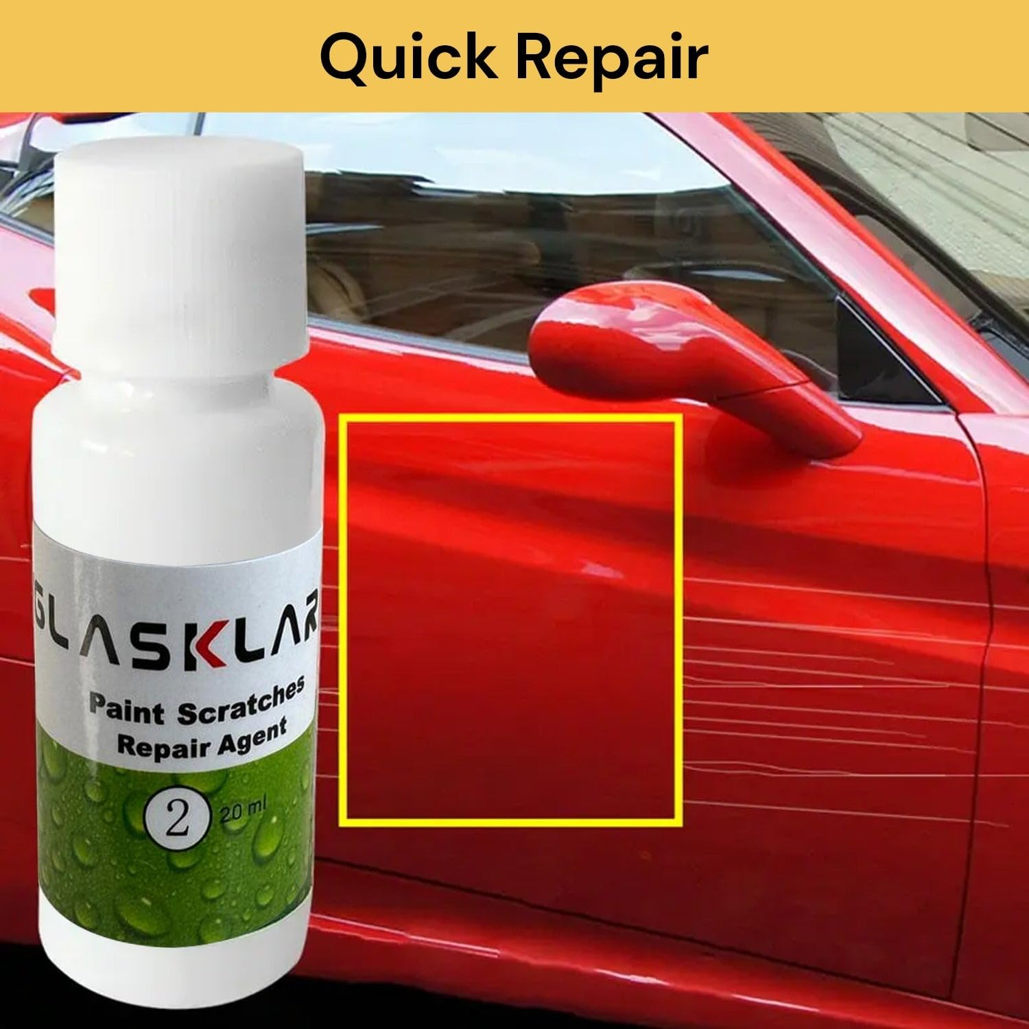 Car Scratch Remover & Paint Restorer, Instant Auto Touch-Up Solution, Wax Polish for All Paint Colors, Repair Swirls, Scuffs & Minor Scratches, Easy DIY Application image number 4
