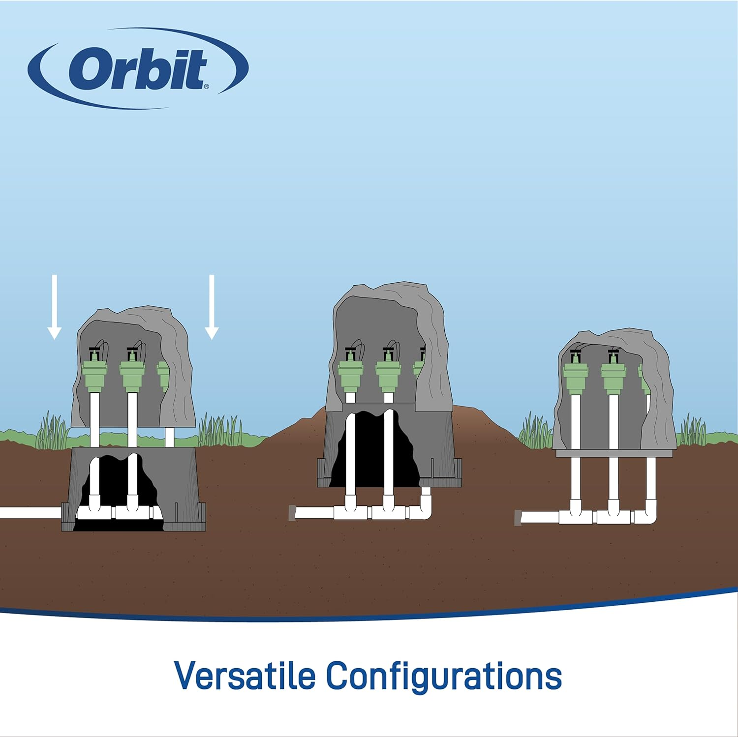 Orbit 53016 Rock Valve Box Watering Equipment Cover, Granite image number 2