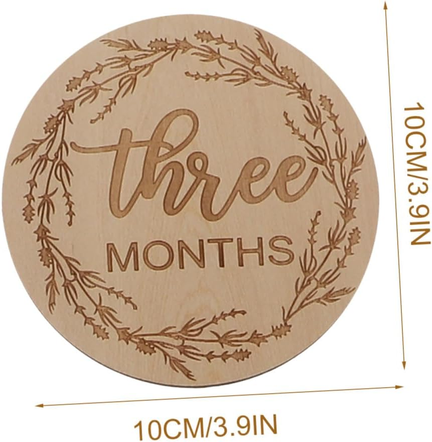 Toyvian 12Pcs Girl Cards for Newborn Photography Month Month Growth Tracking Smooth Safe for Keepsake for First Year image number 2