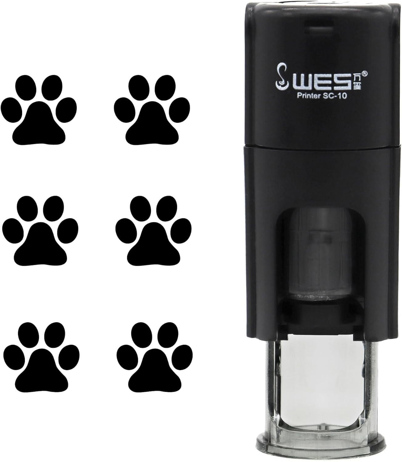 COMBICRAFT Self Inking Paw Stamp Black Ink 10Mm Diameter Loyalty Stamp Arts Craft Stamp image number 3