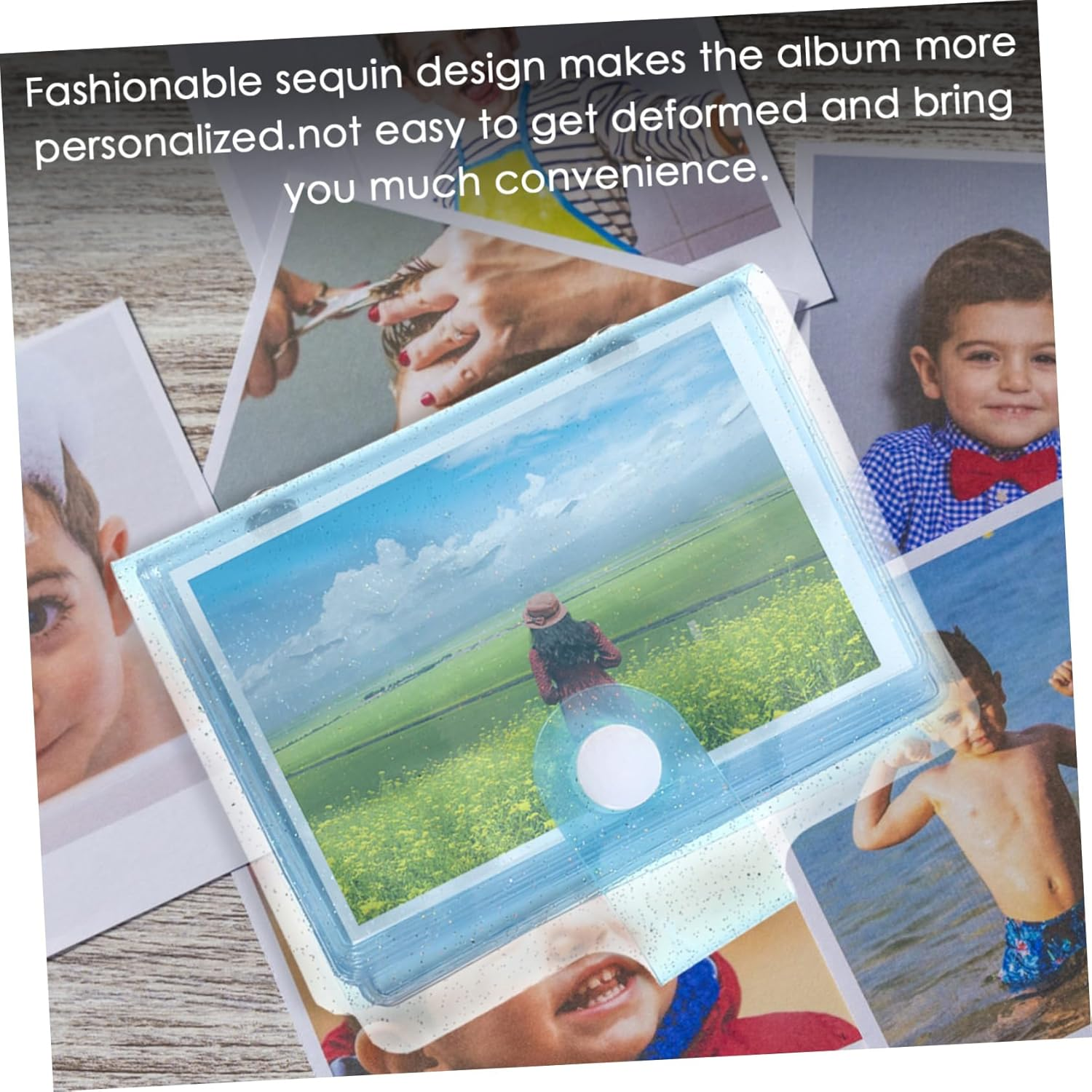 GLEAVI 3Pcs Mini Photo Album Postcard Storage Book for Instant Photos Compact Card Holder Blue Purple Pink for DIY Memories and Travel image number 4