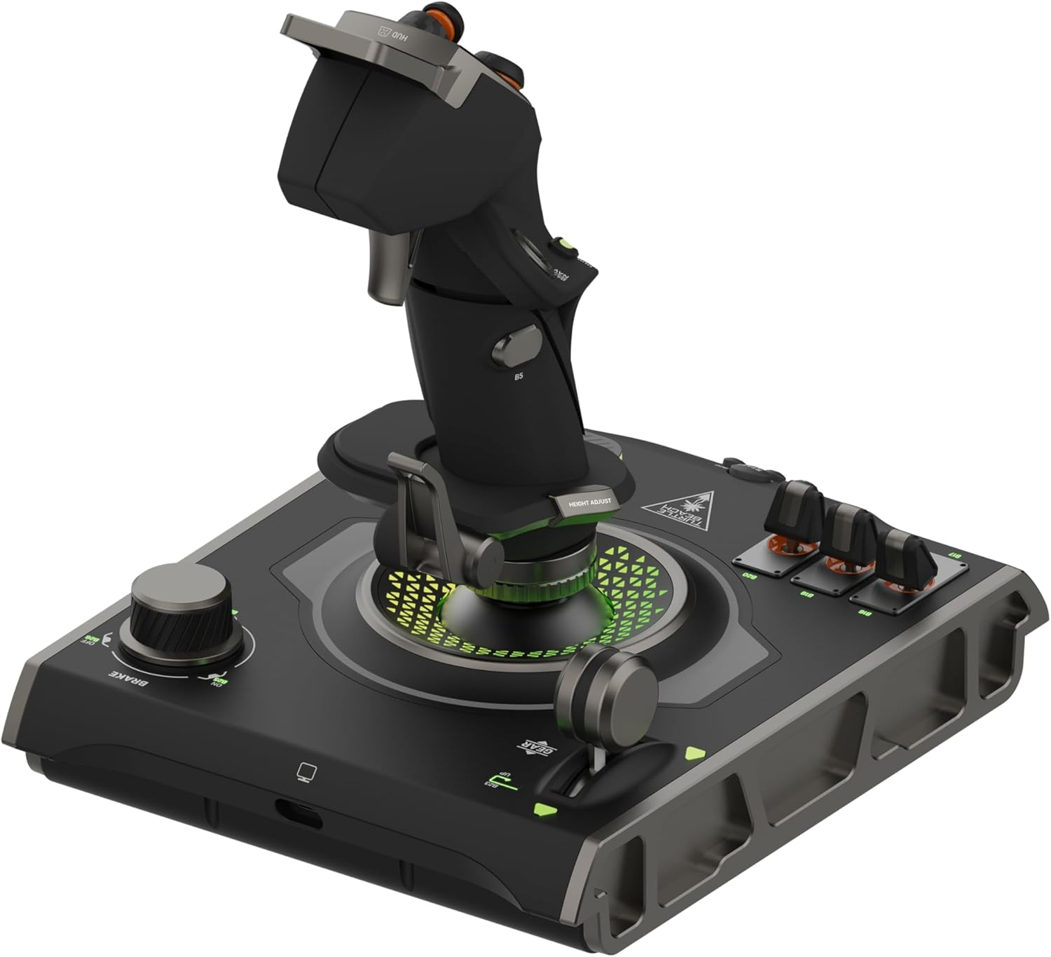 Turtle Beach Velocityone Flightdeck - Universal HOTAS Simulation Joystick & Throttle with Touch Display, Stick Mounted HUD and Contactless Sensors for Air and Space Combat on Windows 10 & 11 - Black image number 5