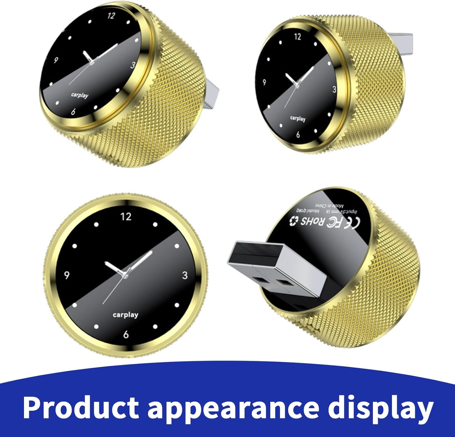 Gold Wireless Carplay Adapter, Bluetooth 5.0 Android Auto Wireless Adapter,Carplay Dongle,Android Auto Wireless Adapter, with a Powerful, Stable Transmission and Low-Power Consumption image number 6