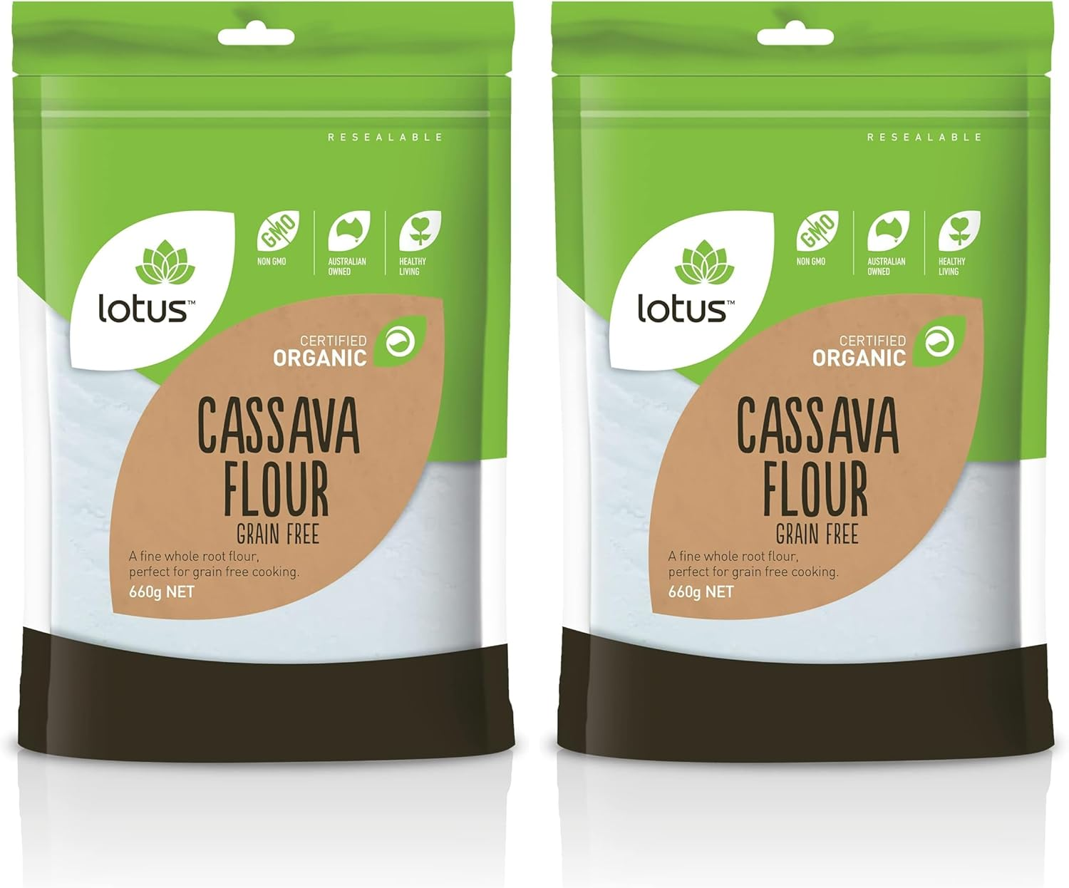 Lotus Cassava Flour Organic 660G image number 2