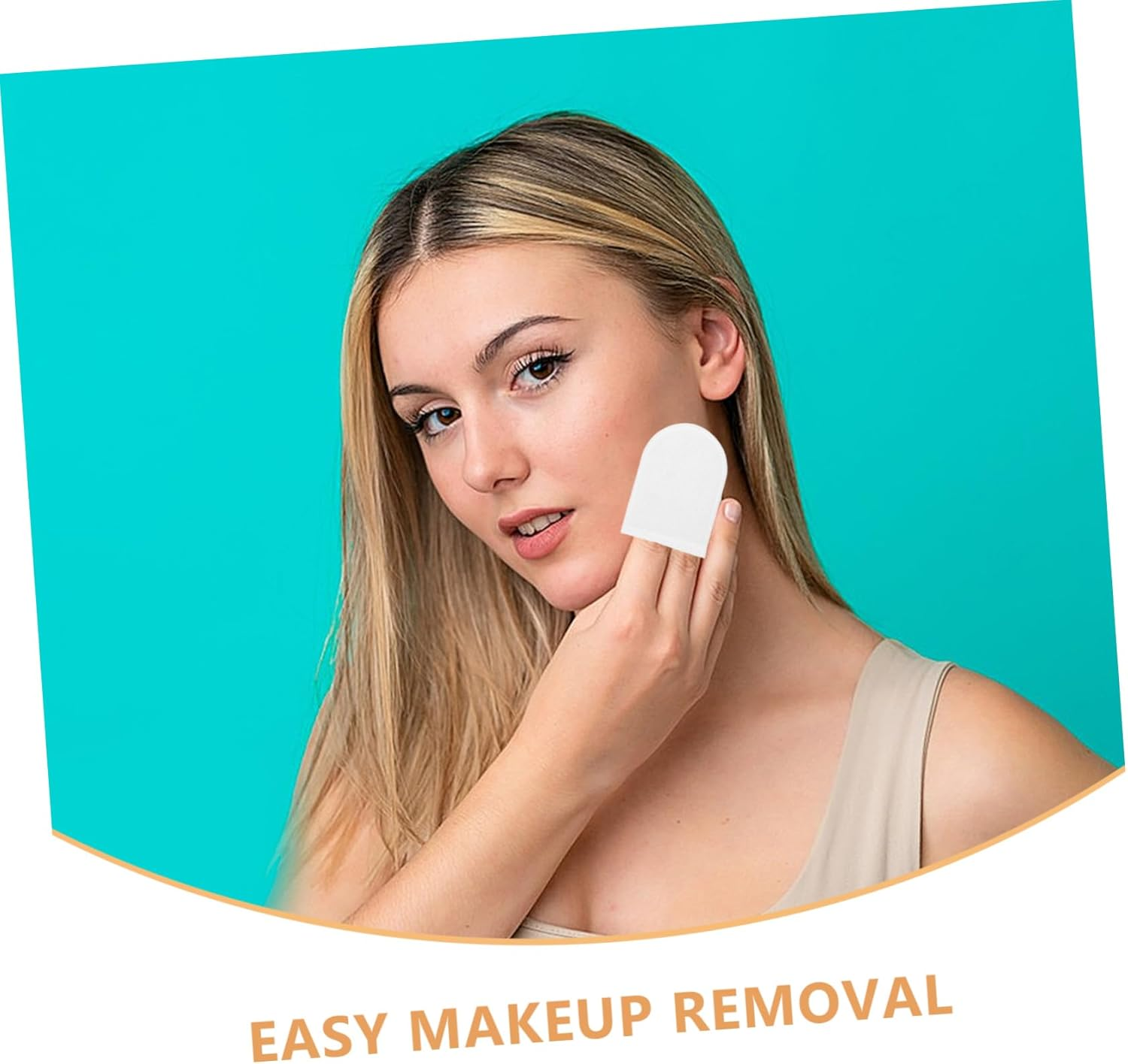 Reusable Makeup Remover Cotton Rounds 120Pcs U-Shaped Finger Pocket Soft Exfoliating Facial Pads for Travel and Oral Cleaning image number 3