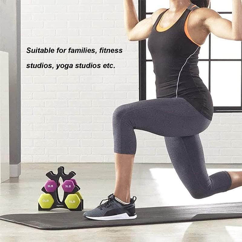 AIMALL 3-Tier Dumbbell Storage Rack, Gym Hand Weight Stand, Tree Shaped Design, Weight Organizer, Space-Saving Stand for Home Gym, 23X22.5X8.5Cm image number 4