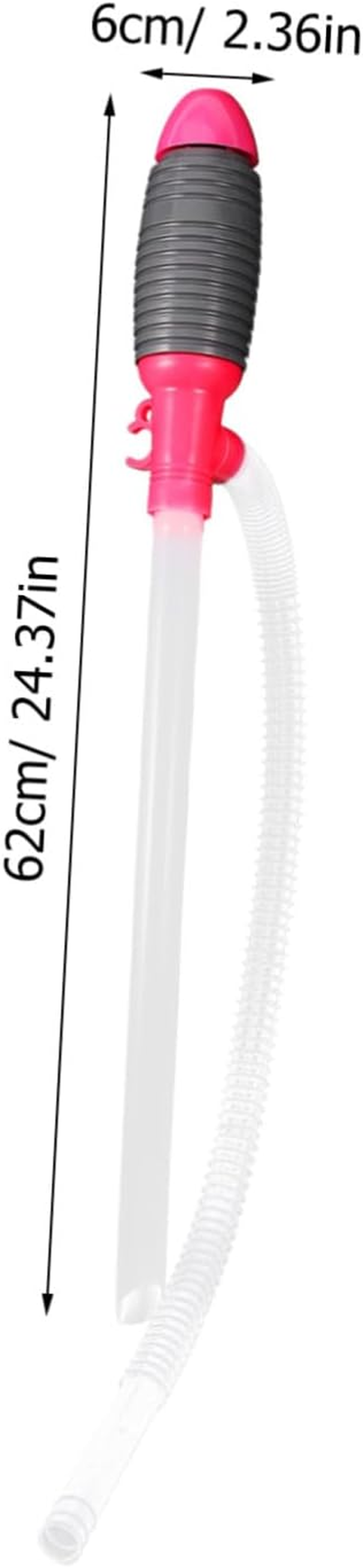 INOOMP Large Manual Car Fuel Transfer Pump Water and Gas Siphon Extractor with Suction Hose for Quick Fluid Transfer