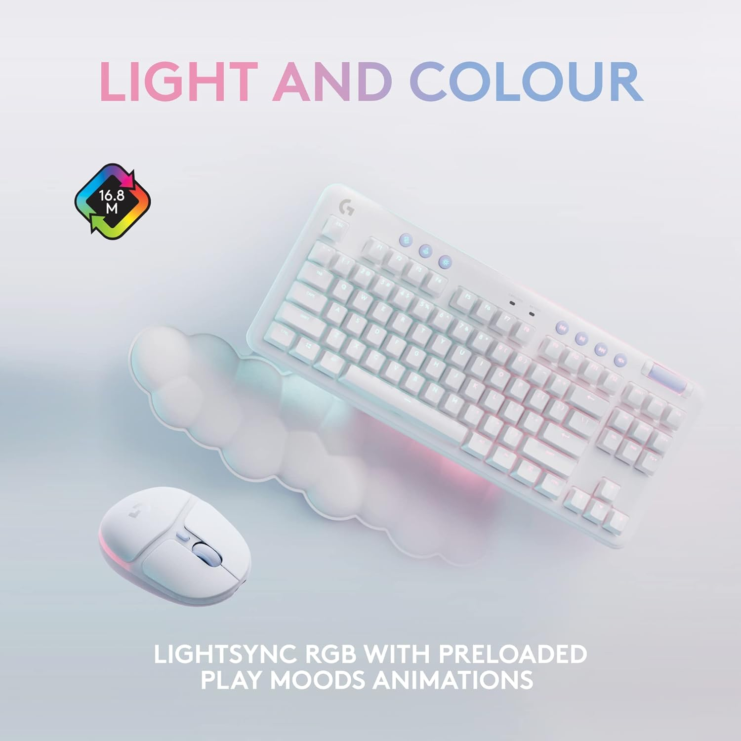 Logitech G Wireless Gaming Combo, G715 Keyboard and G705 Mouse, Customisable LIGHTSYNC RGB Lighting, Lightspeed Wireless, Bluetooth, Lightweight, Pc/Mac/Laptop image number 2