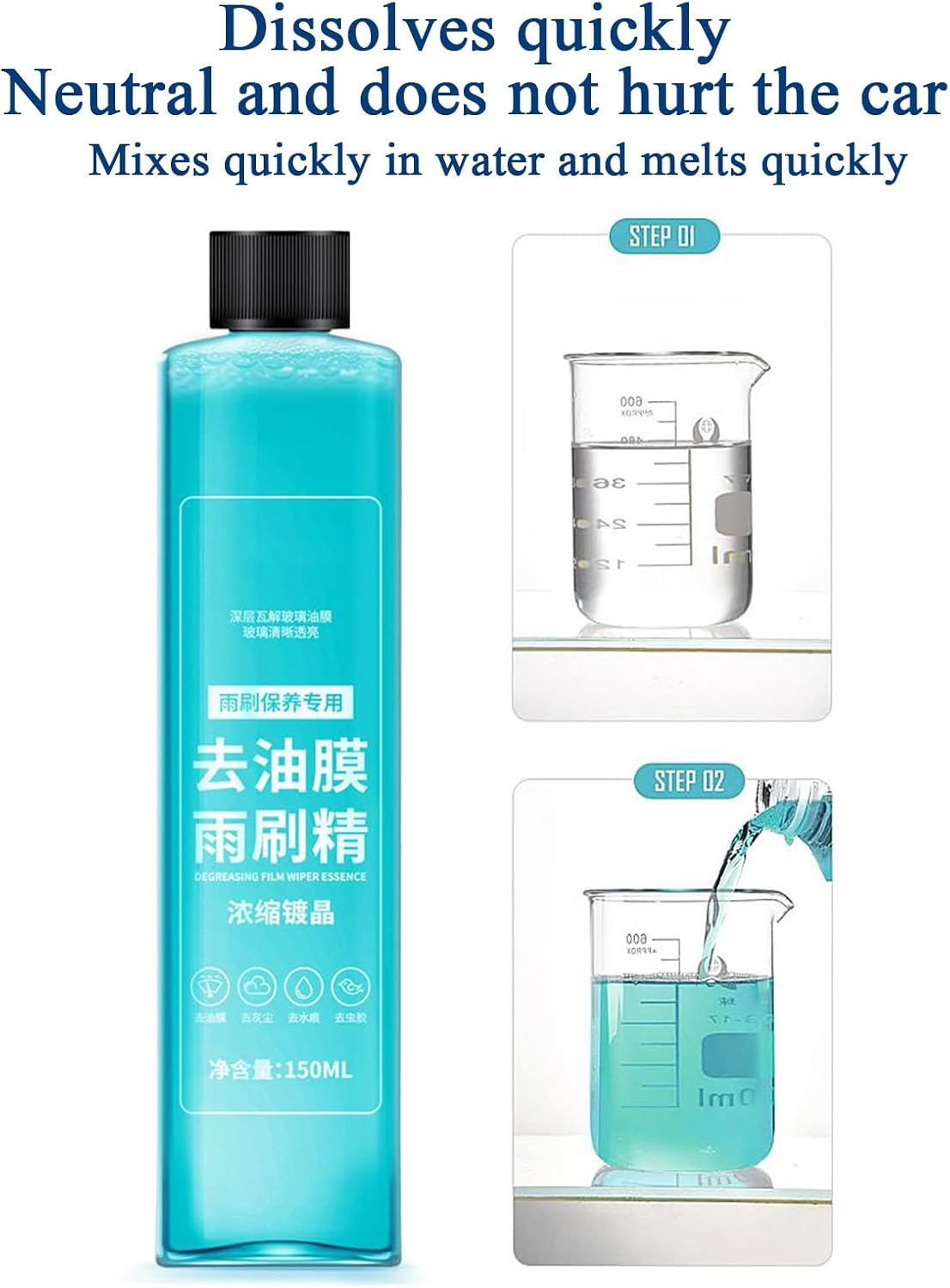 Car Glass Oil Film Remover | 150Ml Scratch Care Polishing | Automotive Oil Film Cleaning Fluid,For Truck Motorcycle and Dust Removal