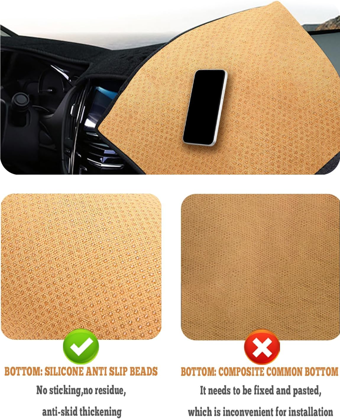 Dash Cover Mat for Jeep Grand Cherokee 2011-2019 2020 2021 Dashboard Cover Protector Interior Accessories Sunshade anti Glare Pad Mat Carpet (NOT for Jeep Cherokee & Grand Cherokee L) image number 6