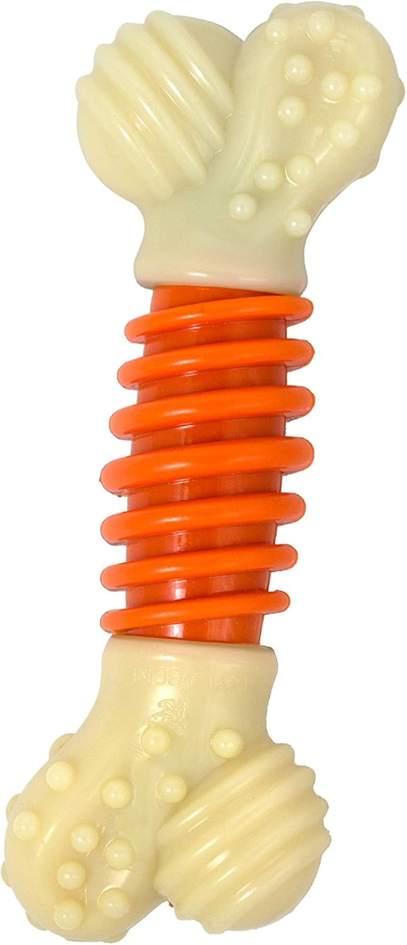 Nylabone NDD501 Power Chew Dental Pro Action Bone Bacon Chew Toy Whites & Tans Small/Regular - up to 25 Lbs. image number 1
