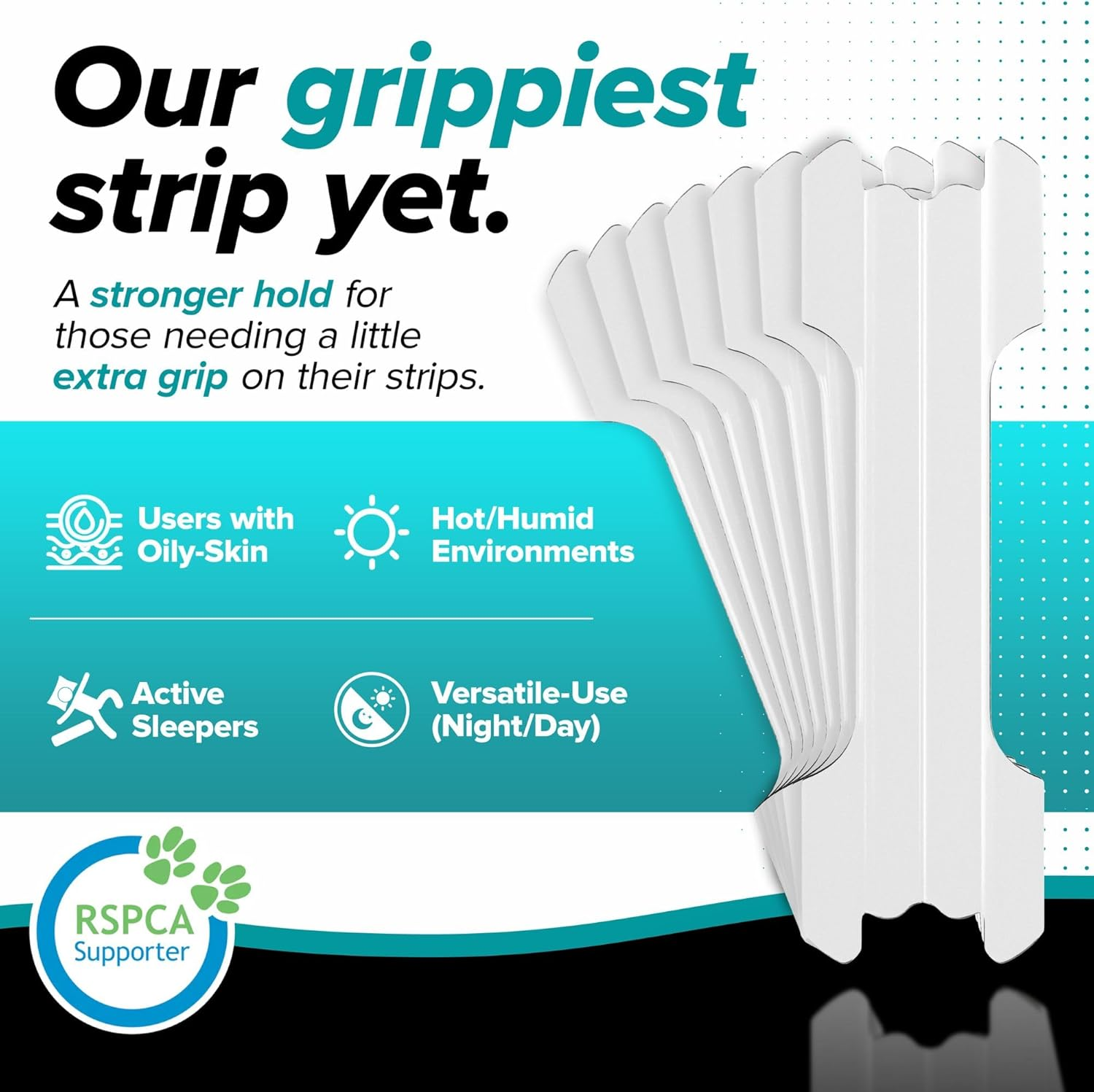 Extra Grip Nasal Strips - 30 Pack Clear, Strong Hold for Day or Night, Relieves Congestion, Reduces Snoring & Mouth Breathing. Ideal for Allergies, Colds, Deviated Septum&rsquo;S - (Regular) image number 5