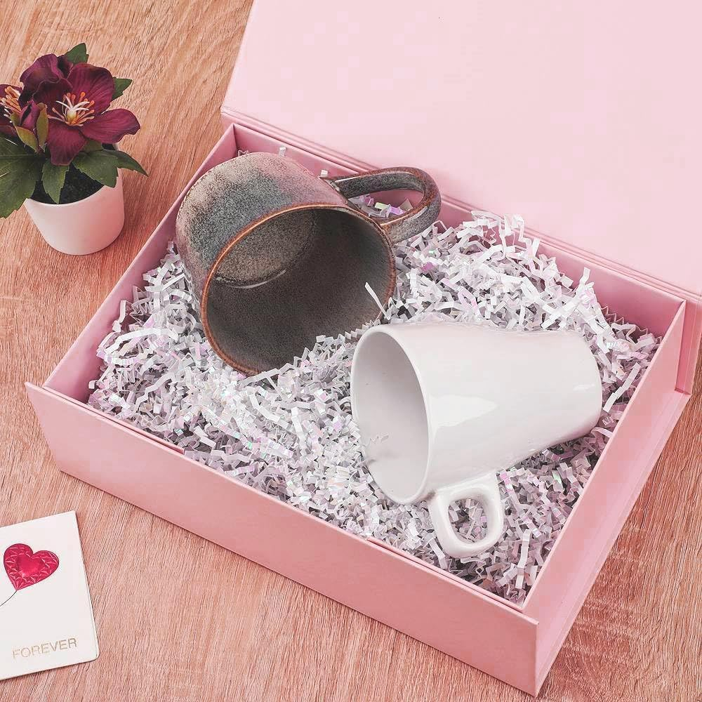 4 Pack Pink Magnetic Gift Boxes with Lids (10.3X7.5X3.2In),Wady Foldable Reusable Bridesmaid Gift Box with Ribbon, Makeup Storage Box, Easy to Assemble & Durable image number 4