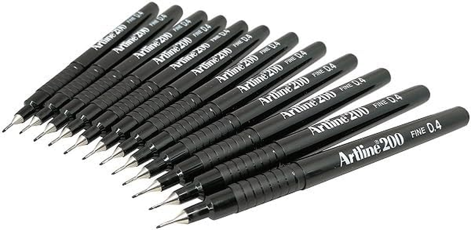 Artline 200 Fineliner Pen Water-Based Ink 0.4Mm Tip 0.4Mm Line Black Ref A2001 [Pack of 12] image number 2