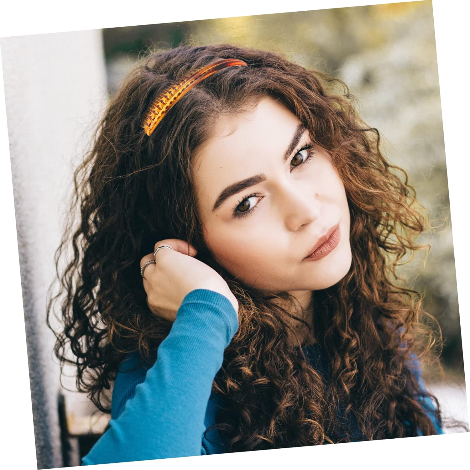 IWOWHERO 6Pcs Hair Comb Slides and Side Combs 13Cm Large Plastic Hair Accessories 24 Teeth for Women and Girls and Headpiece image number 2