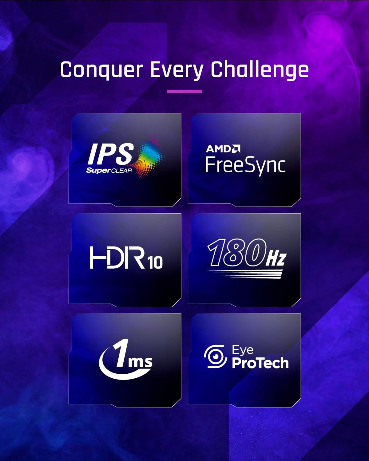 Viewsonic VX2779-HD-PRO 27 Inch Full HD 1080P Fast IPS Gaming Monitor with 180Hz, 1Ms MPRT, AMD Freesync, HDR10, 3 Sided Frameless, Tilt Adjustment, VESA, Dula HDMI & DP, Eye Care image number 6