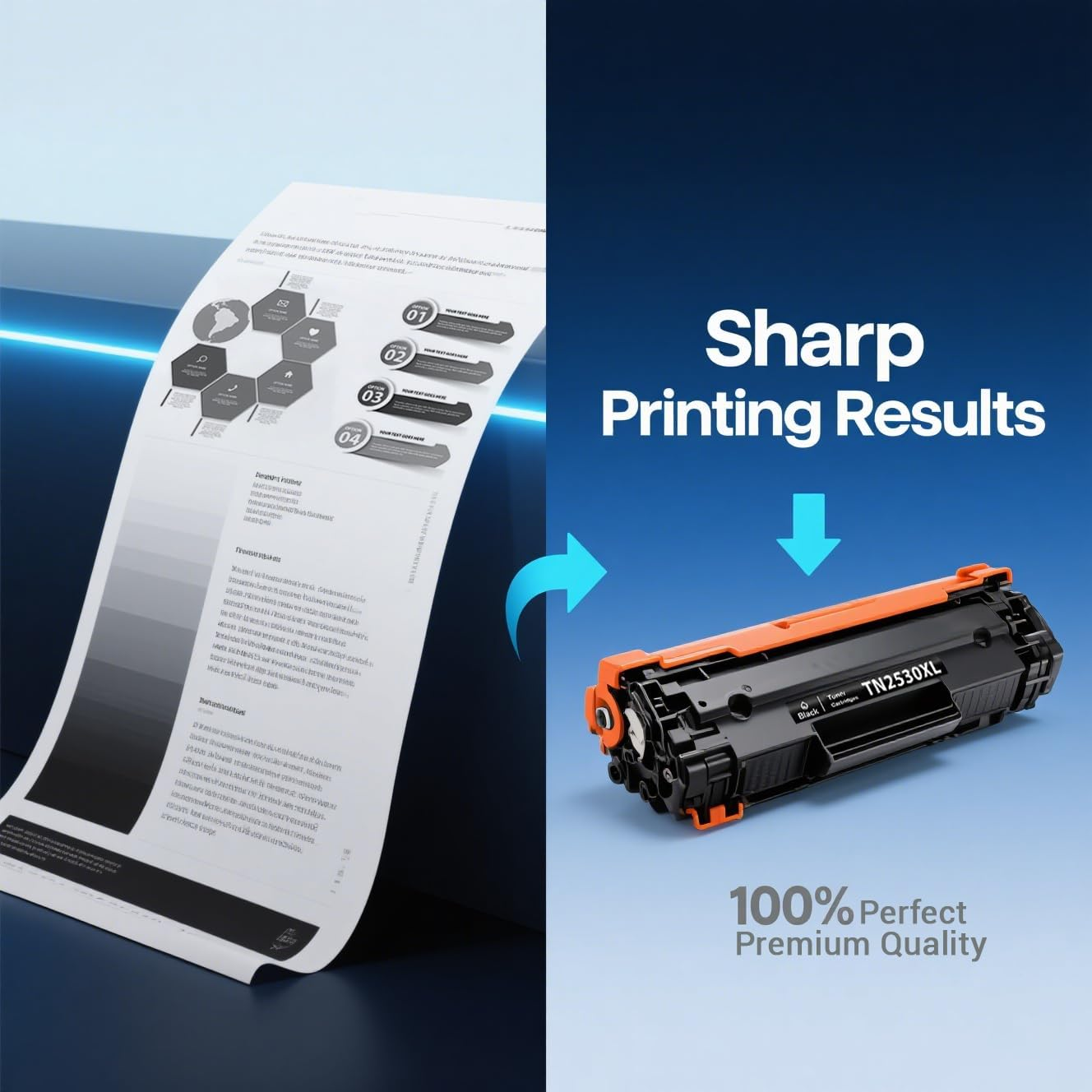 Coralink TN2530XL Toner Cartridge Replacement for Brother TN2530 Black High Yield Work with MFC-L2880DW MFC-L2920DW HL-L2400DW MFC-L2820DW MFC-L2800DW HL-L2480DW HL-L2464DW HL-L2460DW Printer(1 Pack) image number 2