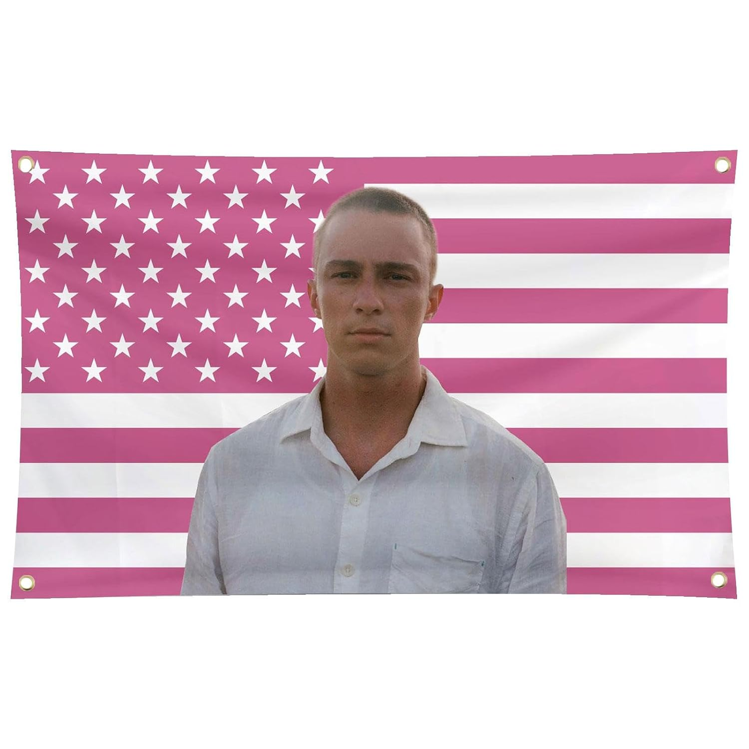 Drew Starkey Americans Flag Pink, Rafe Cameron Tapestry Celebrity Flags, Wall Hanging Flag with Brass Grommets for Man Room Decor image number 1