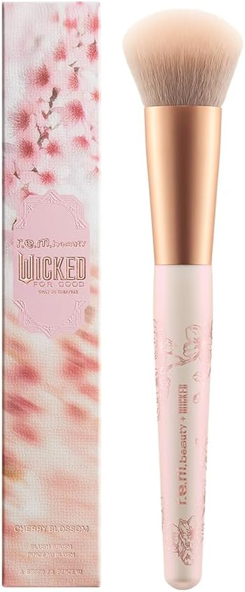 R.E.M. Beauty X Wicked: for Good | Cherry Blossom Blush Brush | Soft, Plush Bristles | Perfect for Building and Blending | 1 Count image number 5