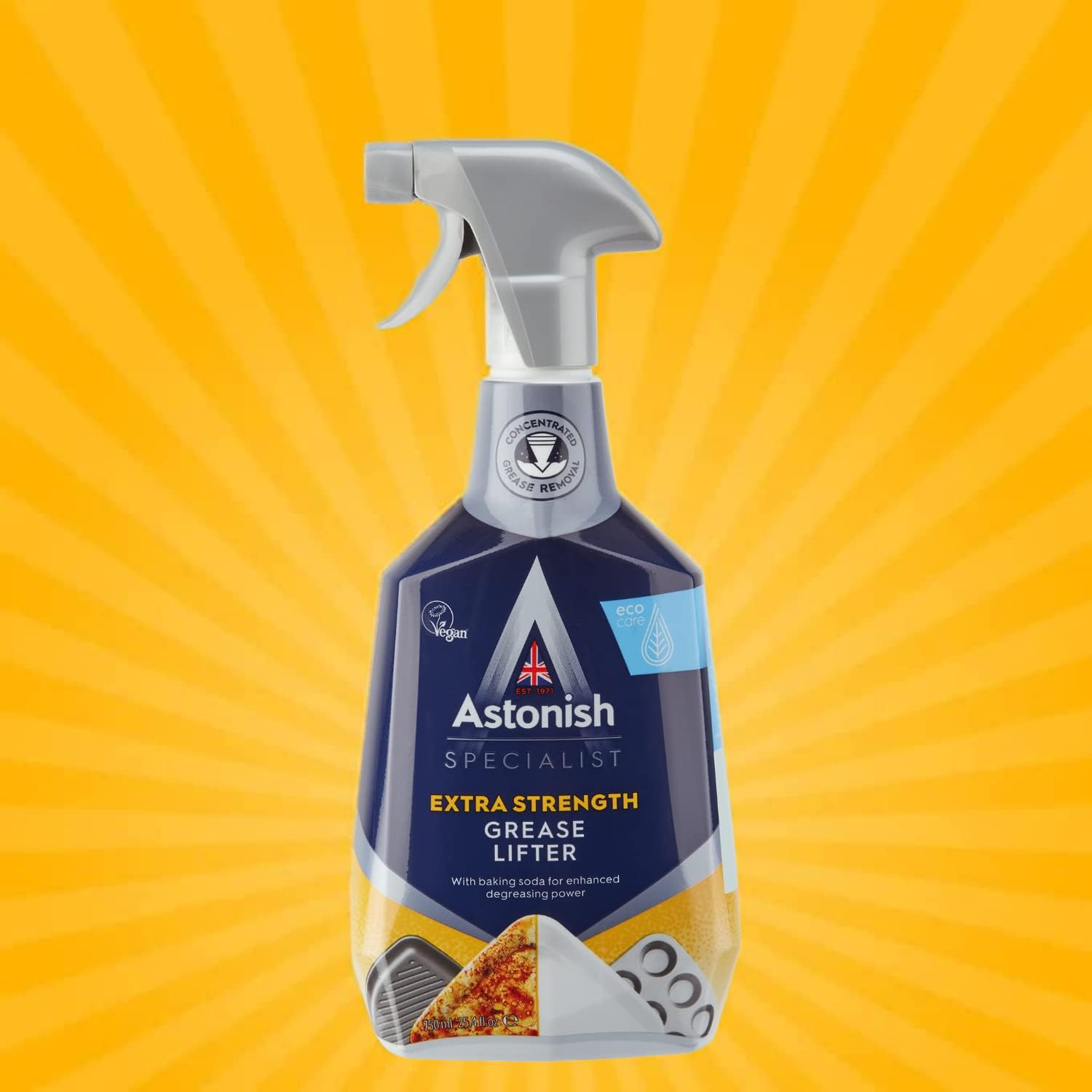 Astonish Specialist Extra Strength Grease Lift - Baking Soda Formula for Kitchen Cleaning - Vegan, Biodegradable & Cruelty-Free Oven & Surface Degreaser