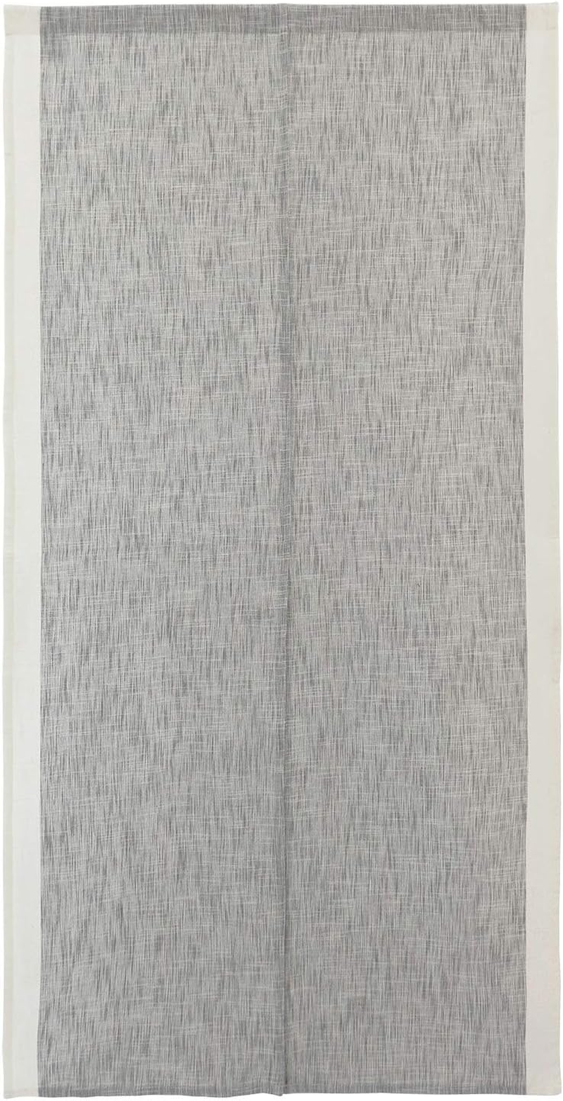 Sunnydayfabric Doorway Curtain W33.4 X H66.9 Noren Tapestry Slabline (Brown)