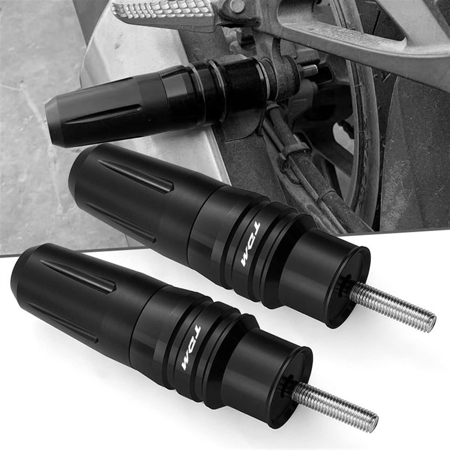 Motorcycle for Yamaha TDM900 TDM850 TDM 900 850 CNC Frame Crash Pads Exhaust Sliders Crash Protector Accessories (Color : Green)