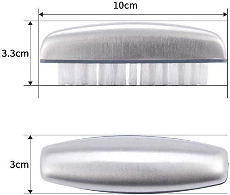 Hand and Nail Brush Cleaner,Stainless Steel Soap, Fingernail Toe Cleaning Scrubbing Brushes & Help Eliminating Smells Absorb Odor (Silver) image number 5