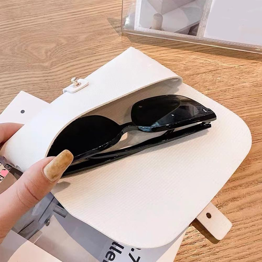 3Pcs Portable Leather Sunglass Pouch,Portable Sunglasses Case,Eyewear Sleeve for Reading Glasses,Women'S Eyewear Cases,Spring Storage Glasses Pouch Holder