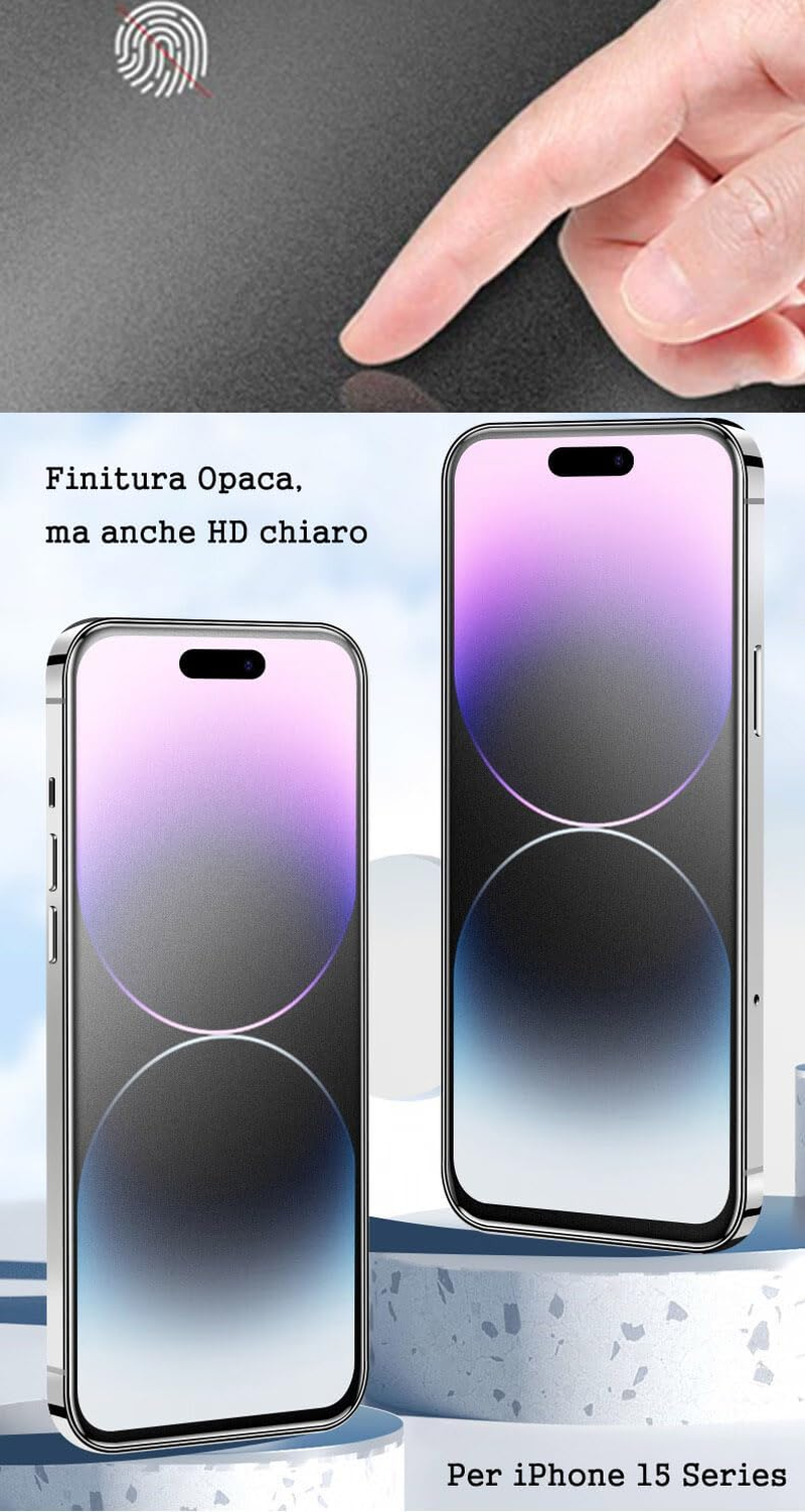 JELLYEA 3 Pack Matte Tempered Glass for Iphone 15 Pro Max / Iphone 15 plus Matte Screen Protector Anti-Glare Anti-Fingerprint Anti-Scratch Case Friendly Bubble Free for Apple Iphone 15 Plus/15 Pro image number 3