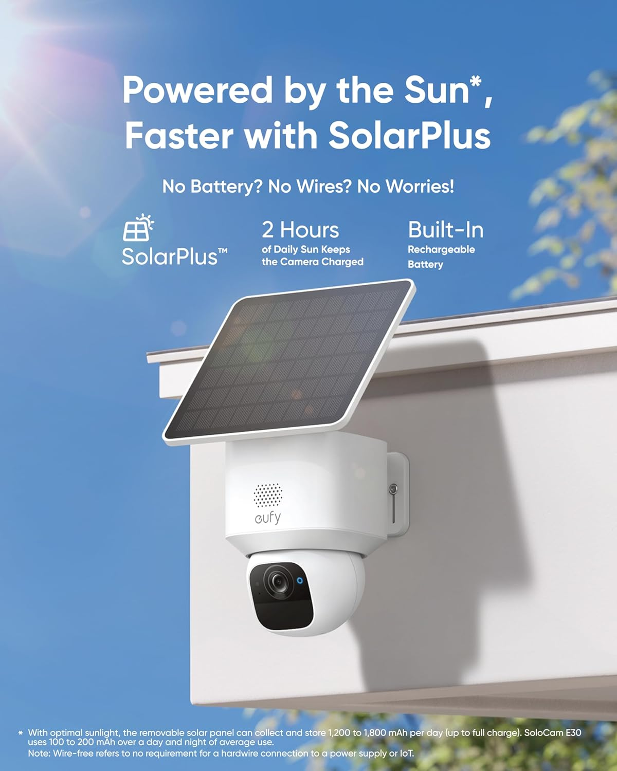Eufy Security Solocam E30, 4-Cam Pack Kit, Security Cameras Wireless Outdoor, Solar Camera Outdoor Wireless, 360&deg; Pan, AI Tracking, 2K Clarity, No Monthly Fee image number 6
