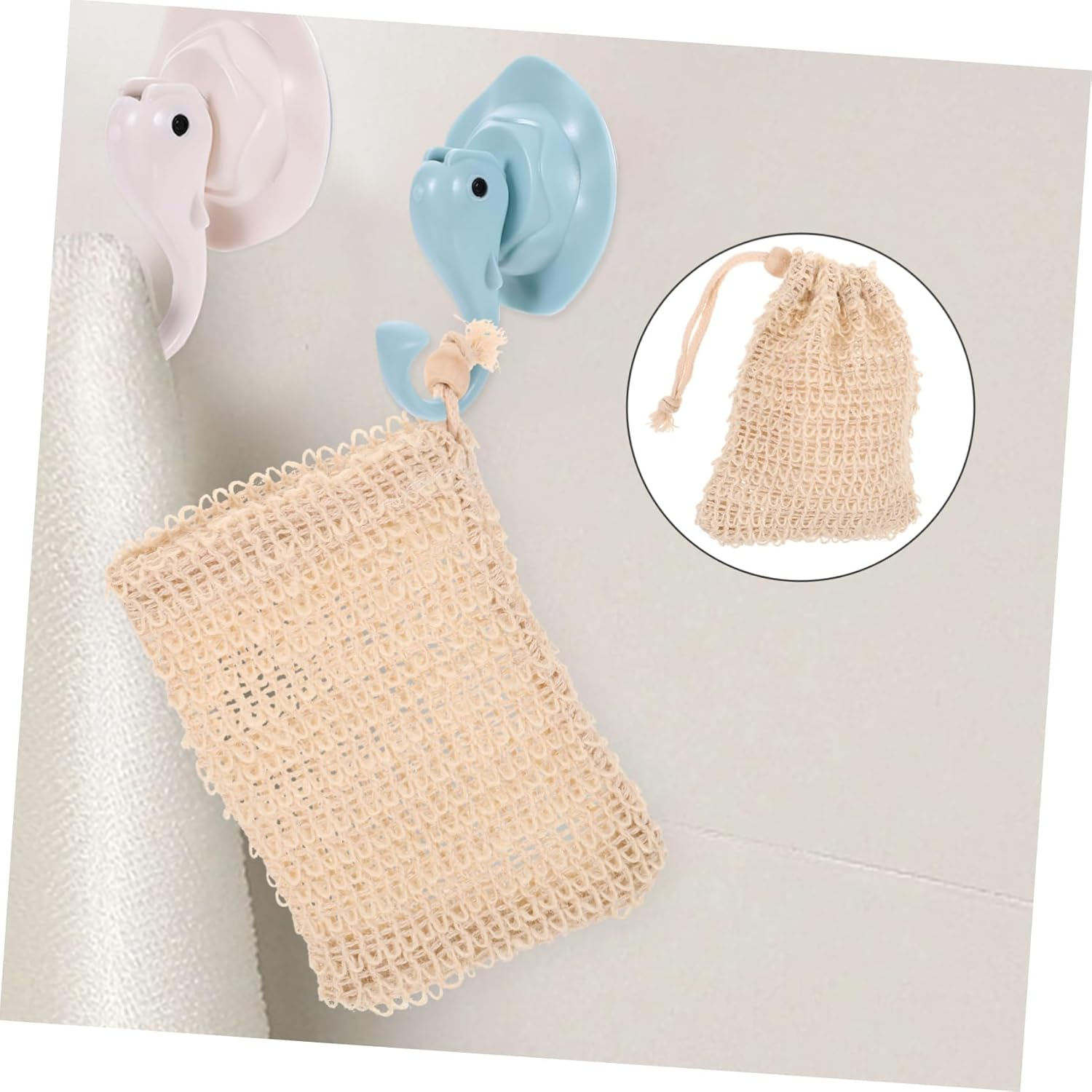 Parliky 10Pcs Cotton Linen Soap Pouches 9X14Cm Mesh Exfoliating Bags for Handmade Soap Bathing Accessories image number 3