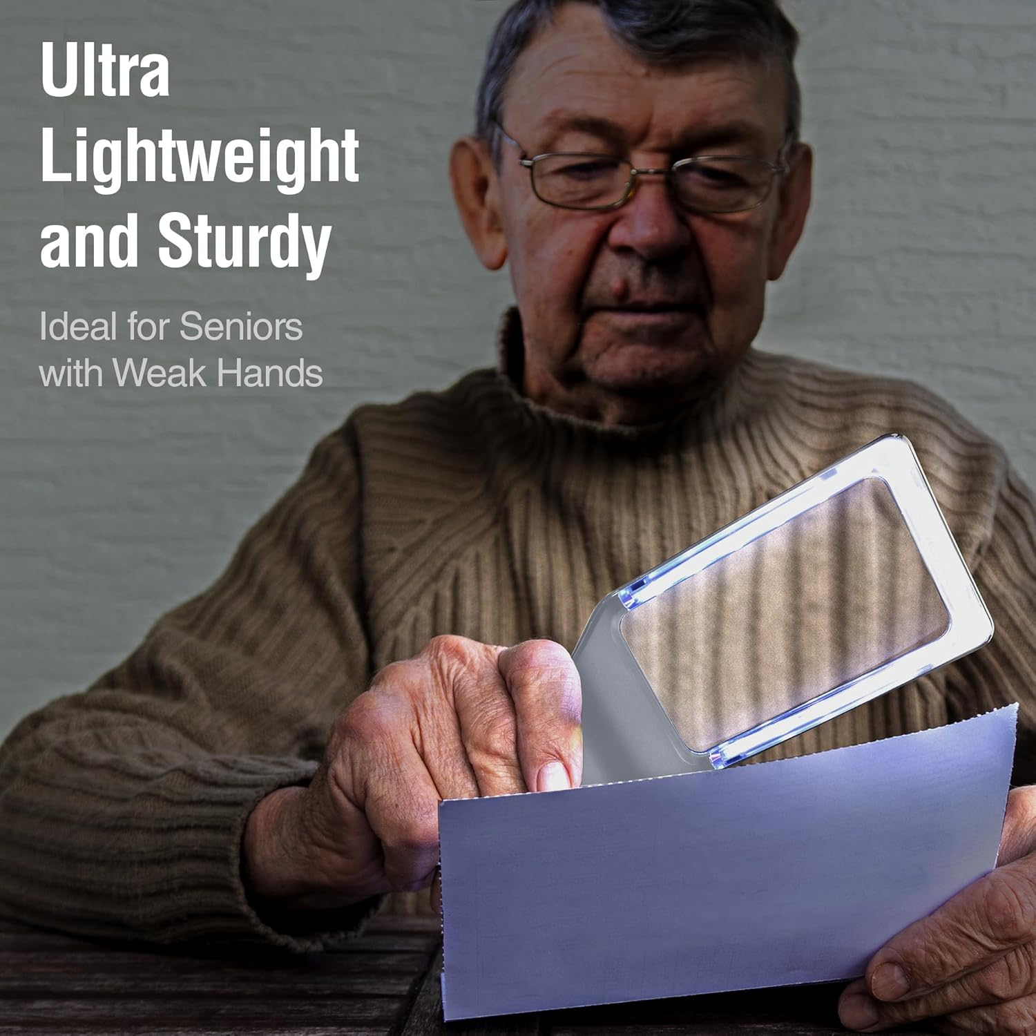 Magnipros 6X Rechargeable Magnifying Glass for Reading with 3 Color Light Modes & Anti-Glare Lens - Relieve Eye Strain | Perfect for Low Vision Seniors, Inspection, Crafts & Fine Print image number 1