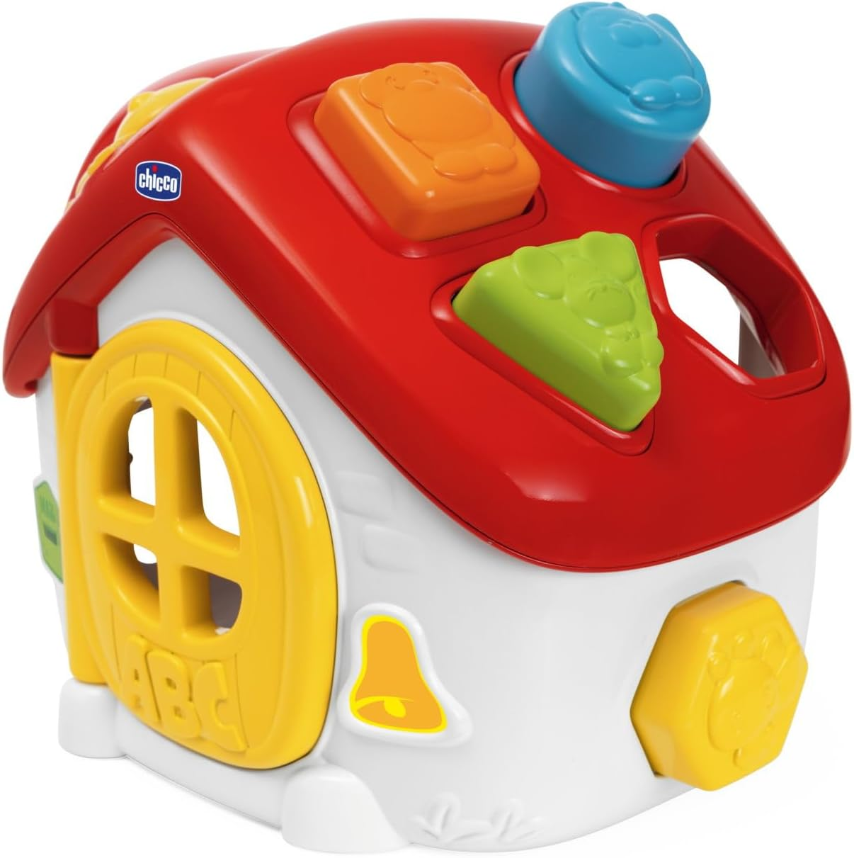 Chicco, Casina ABC Lights & Sounds, Electronic Shapes of Built-Ins, Interactive Bilingual Educational Game, +50 Words, Phrases and Songs in Italian and English, Lights, 4 Shapes, Games For