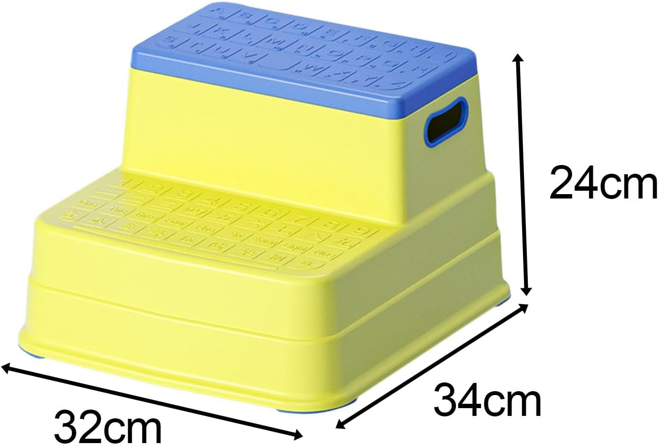 Koolsoo 2 Step Stool for Kids Toddler Step Stool with anti Slip Surface Kitchen Helper Stool Toilet Stool for Toilet Training Potty, Yellow - Yellow image number 3